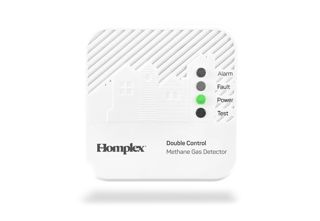 UNIC! Detector de gaz metan cu fir și declanșare dublă 12VDC/230VAC – Homplex HD100 PRO Double Control