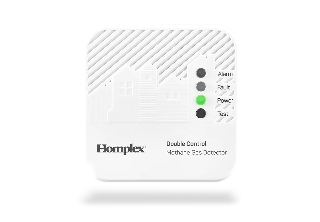 UNIC! Detector de gaz metan cu fir și declanșare dublă 12VDC/230VAC – Homplex HD100 PRO Double Control