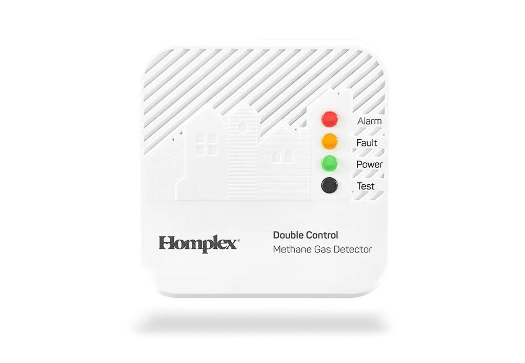 UNIC! Detector de gaz metan cu fir și declanșare dublă 12VDC/230VAC – Homplex HD100 PRO Double Control