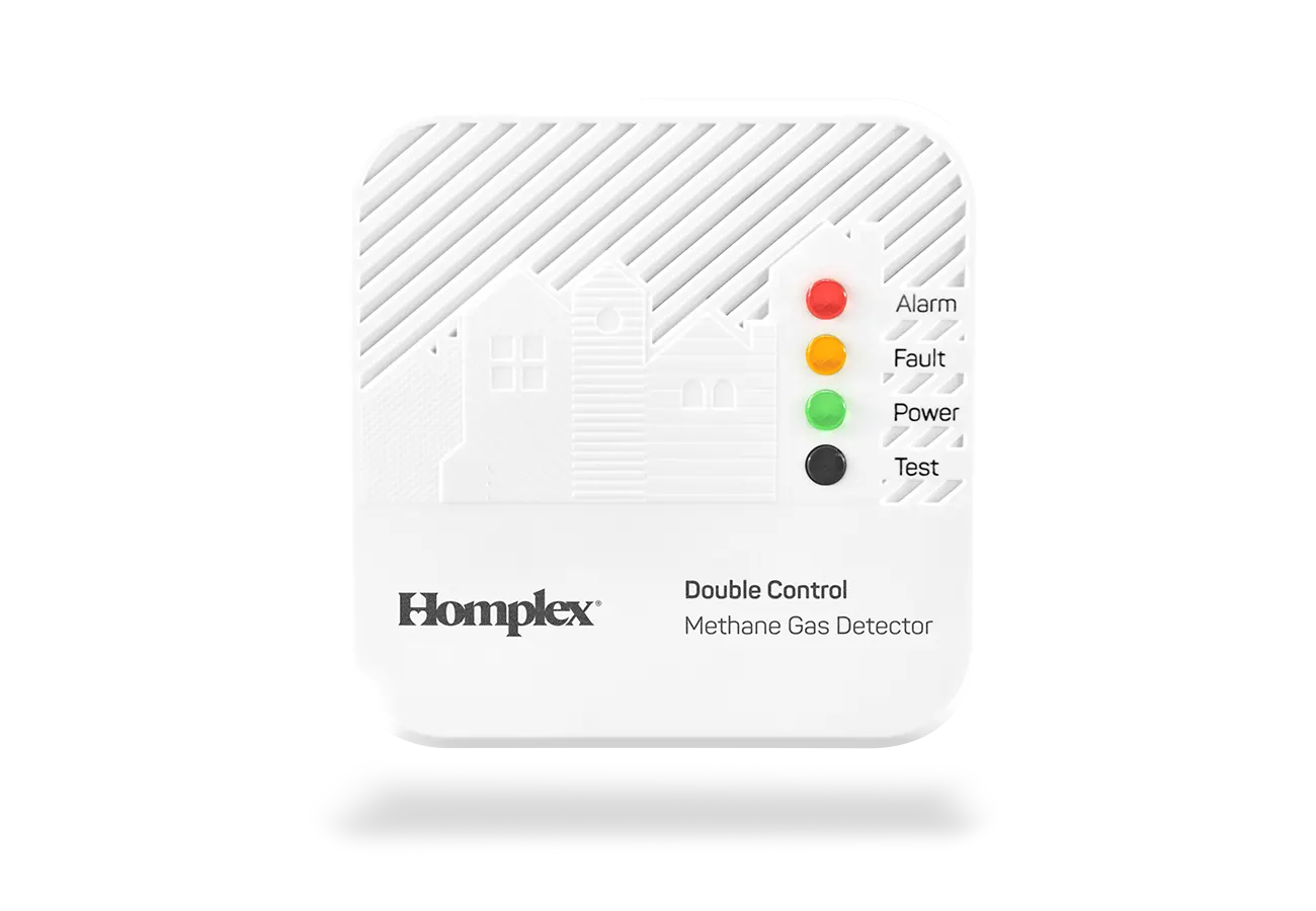UNIC! Detector de gaz metan cu fir și declanșare dublă 12VDC/230VAC – Homplex HD100 PRO Double Control