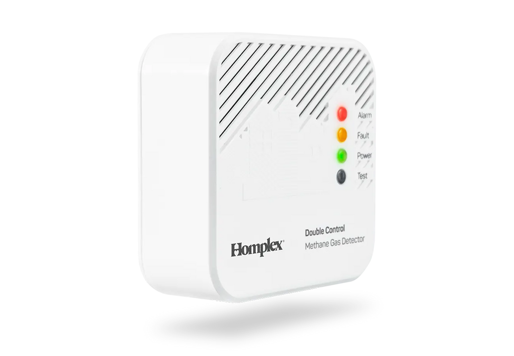UNIC! Detector de gaz metan cu fir și declanșare dublă 12VDC/230VAC – Homplex HD100 PRO Double Control