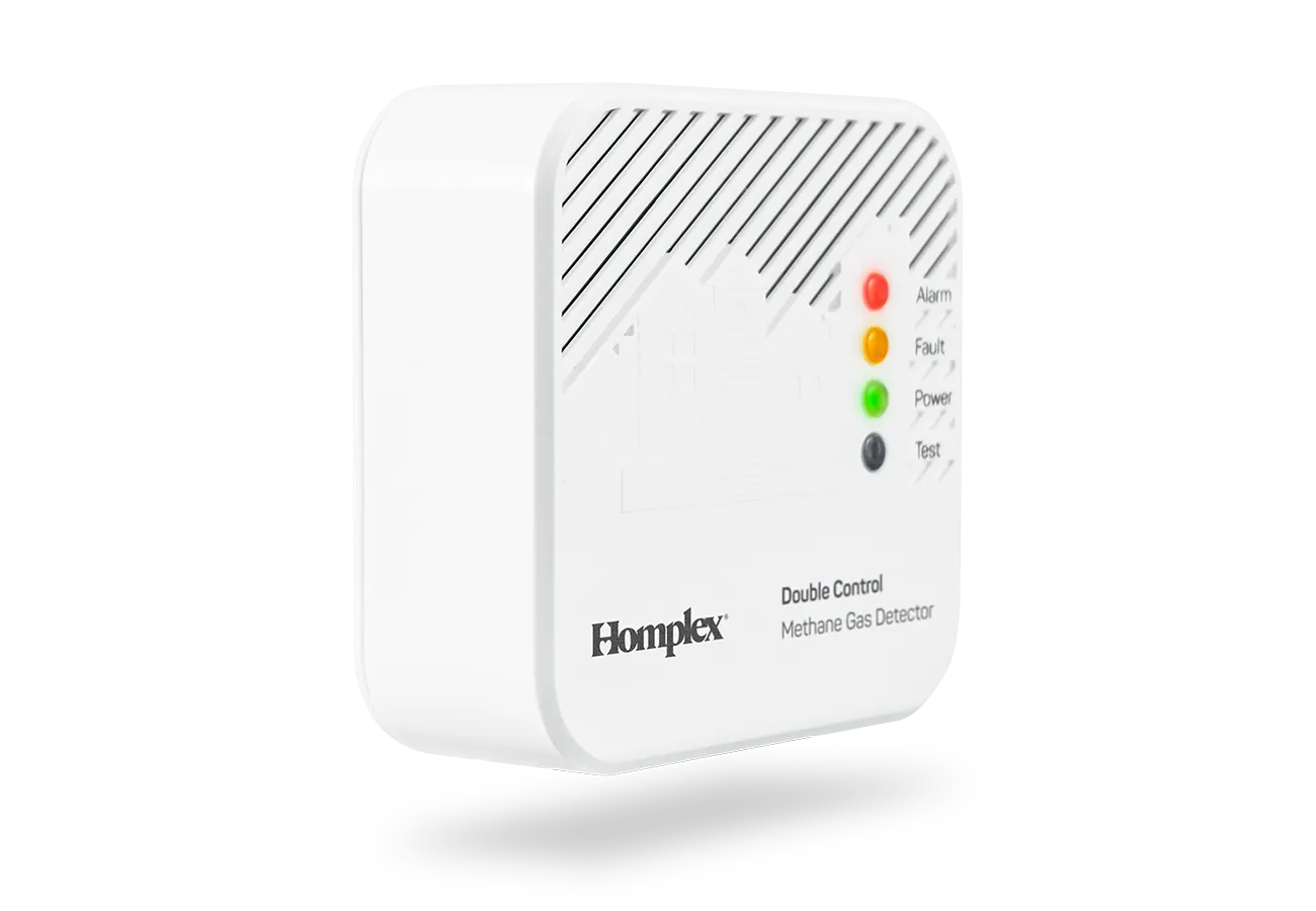 UNIC! Detector de gaz metan cu fir și declanșare dublă 12VDC/230VAC – Homplex HD100 PRO Double Control