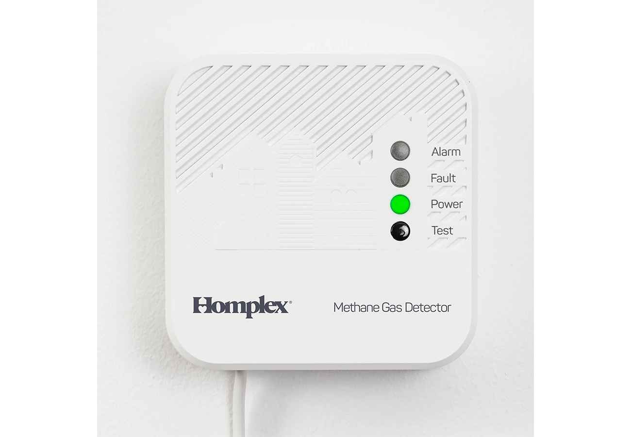 NOU! Detector de gaz metan cu fir și declanșare 230V – Homplex HD100 PRO