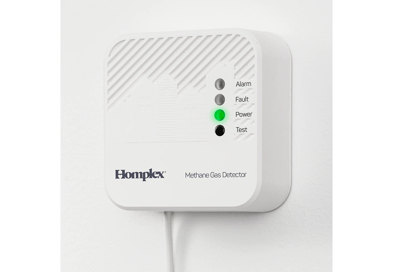 NOU! Detector de gaz metan cu fir și declanșare 230V – Homplex HD100 PRO