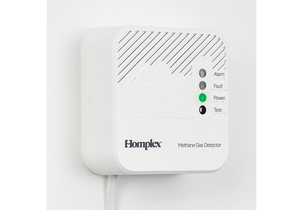 NOU! Detector de gaz metan cu fir și declanșare 230V – Homplex HD100 PRO