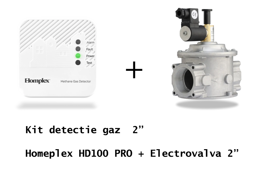 Kit Detector HOMEPLEX HD100PRO + electrovana DN50 - 2"
