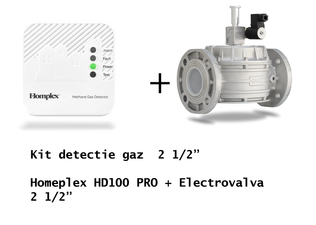 Kit Detector HOMEPLEX HD100PRO + electrovana DN65 - 2 1/2"