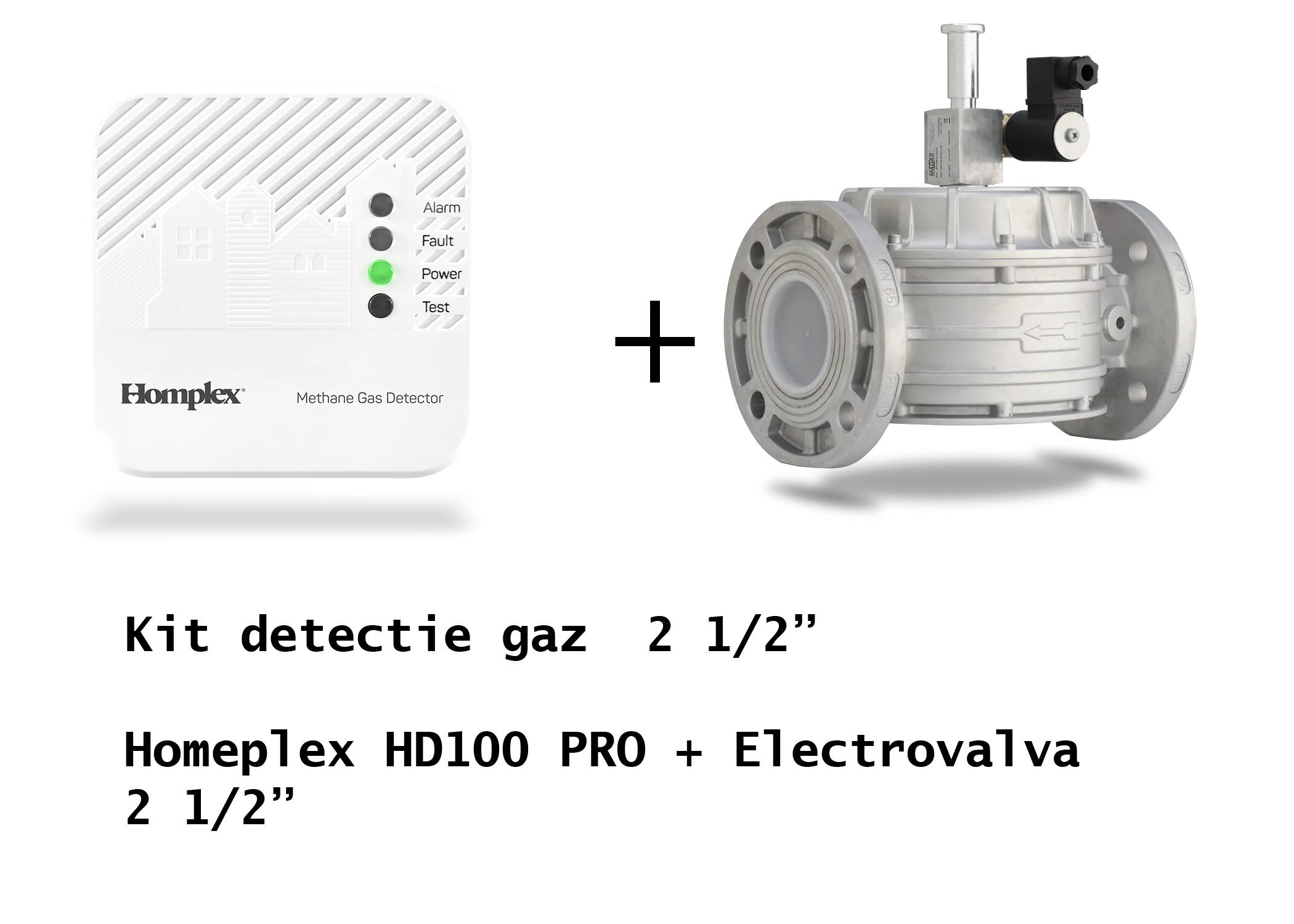 Kit Detector HOMEPLEX HD100PRO + electrovana DN65 - 2 1/2"