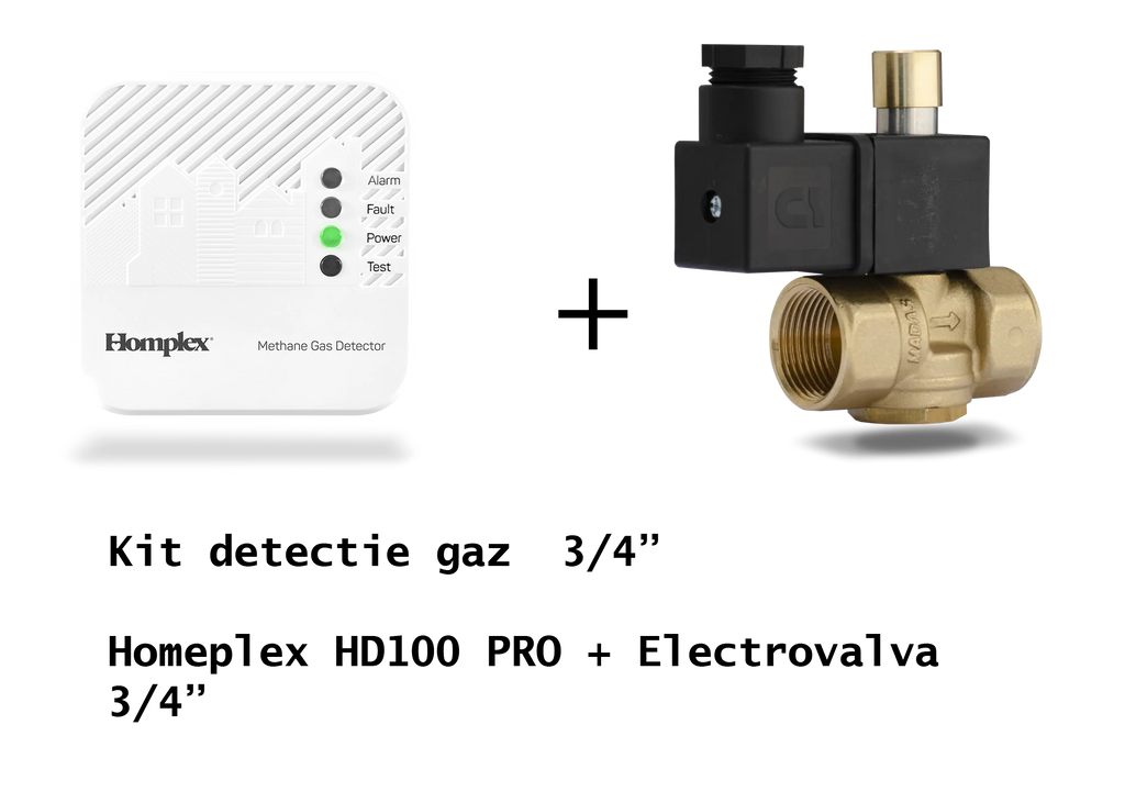 Kit Detector HOMEPLEX HD100PRO + electrovana DN20 - 3/4"