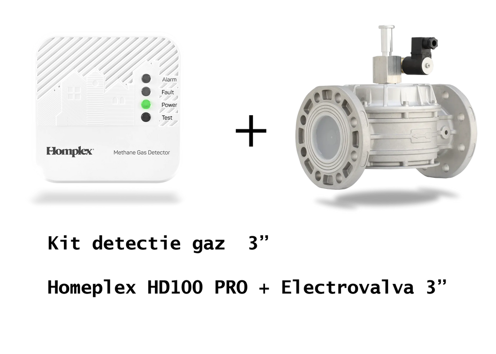 Kit Detector HOMEPLEX HD100PRO + electrovana DN80 - 3"