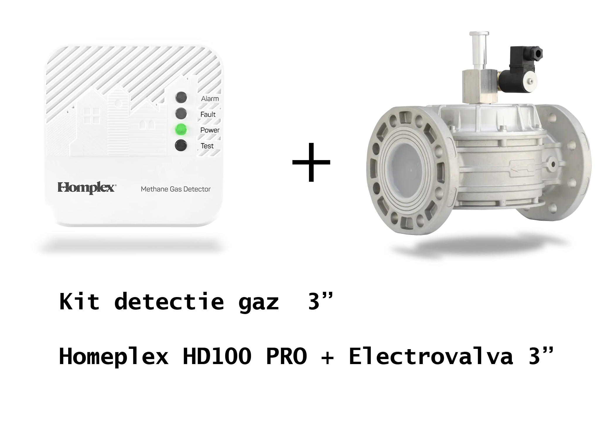 Kit Detector HOMEPLEX HD100PRO + electrovana DN80 - 3"