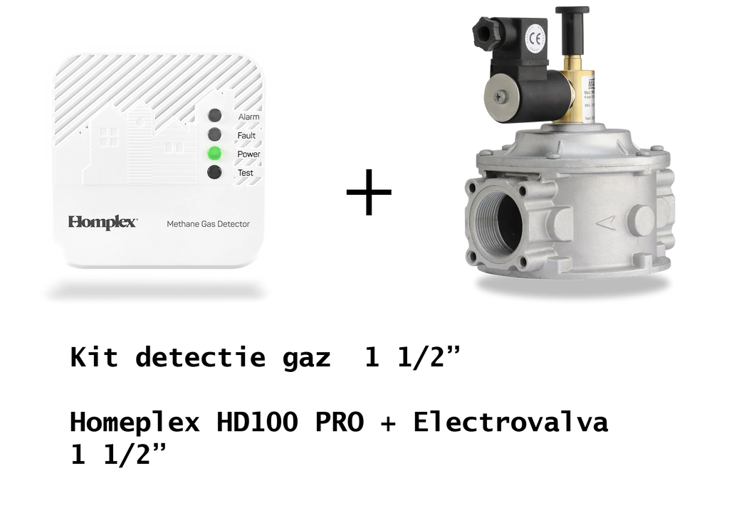 Kit Detector HOMEPLEX HD100PRO + electrovana DN40 - 1 1/2"
