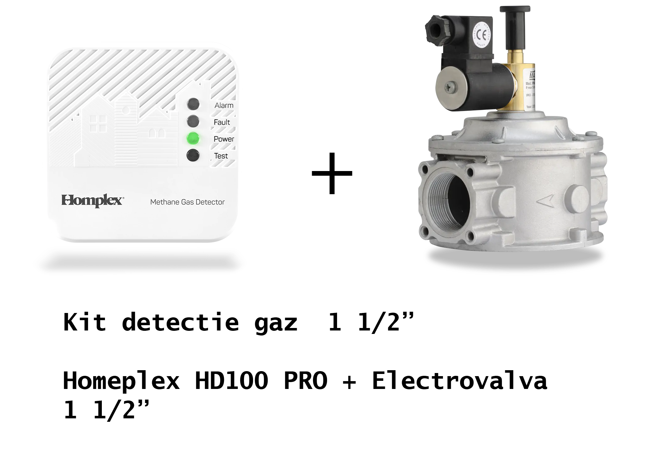 Kit Detector HOMEPLEX HD100PRO + electrovana DN40 - 1 1/2"