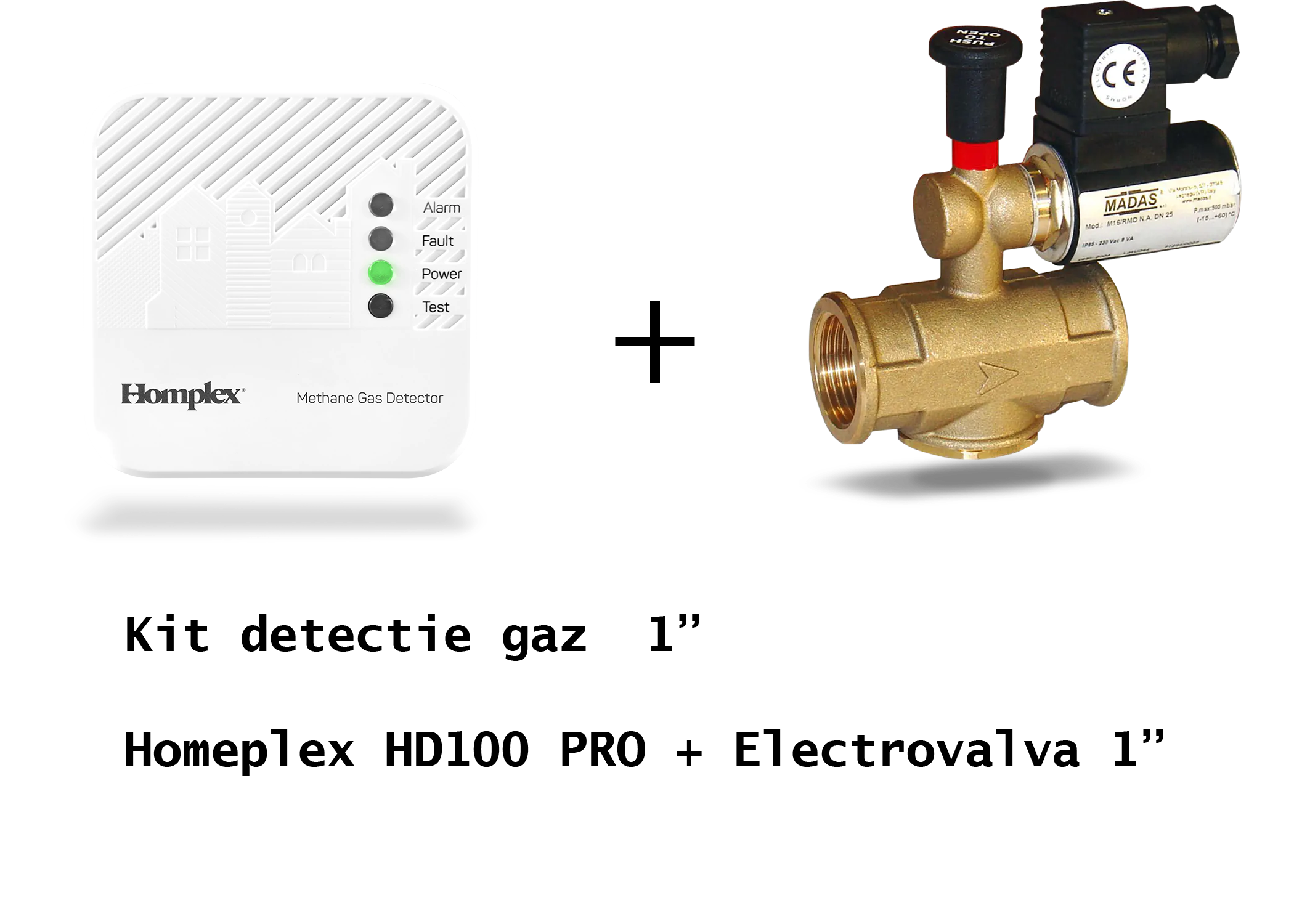 Kit Detector HOMEPLEX HD100PRO + electrovana DN25 - 1"